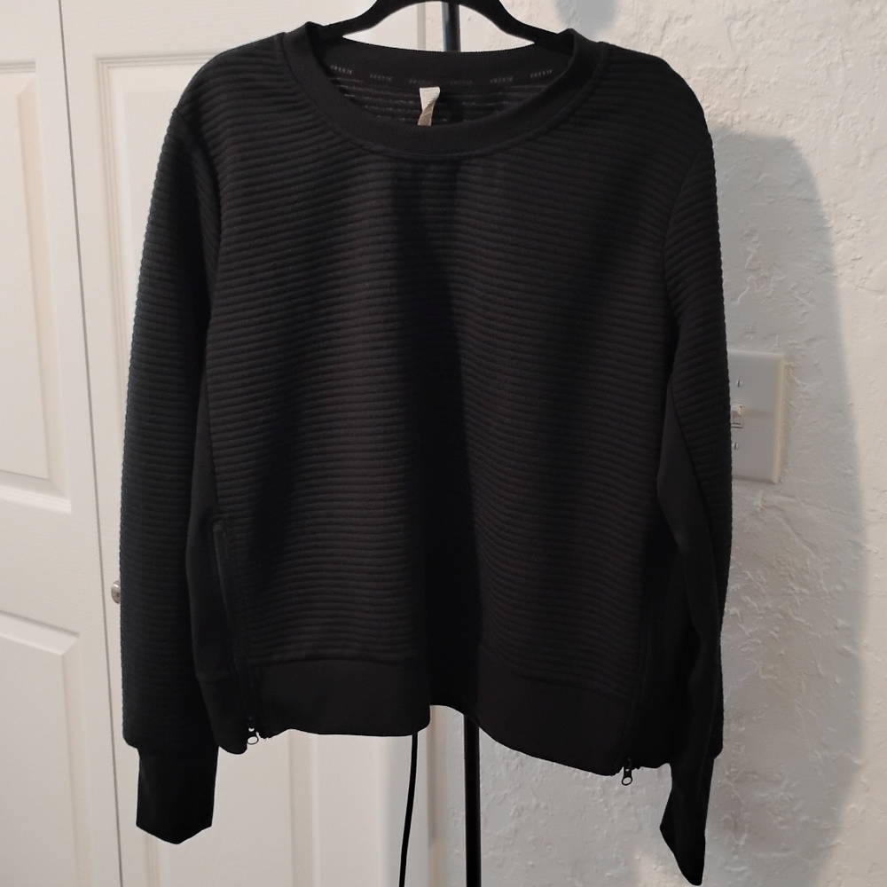 RARE RBX Ribbed Sweatshirt With Size Zippers Size XL